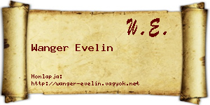 Wanger Evelin névjegykártya